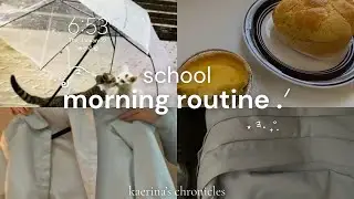˚✧.* school morning routine 🐇 ˚ ༘⋆｡˚ | 7am, get ready with me, outfit, breakfast | ✩
