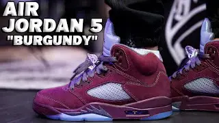Обзор Air JORDAN 5 бордового цвета 2023 года и On Foot