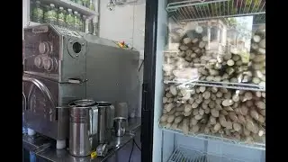 Amazing 3 roller mini sugarcane crusher||Juice extracting in 2 mins