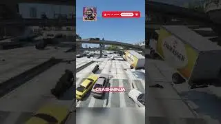 GTA 5 &ndash; What Happens When Highway Traffic Jumps Over a Giant Wind Turbine?