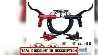 #ZOOM HB-876E 4-piston Disc Hydraulic Brake Electric Scooter Folding 203 Mountain Bike Power Off Bl