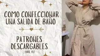 C&oacute;mo confeccionar una salida de ba&ntilde;o o bata de ba&ntilde;o / patrones descargables