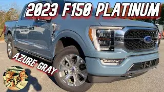 NEW 2023 FORD F150 PLATINUM: 4x4 Luxury Performance Truck in Azure Gray