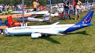 AIRBUS A330-200 GIGANTIC RC AIRLINER MODEL CRASH & REPAIR & FLIGHT / RC Airliner Airshow 2015