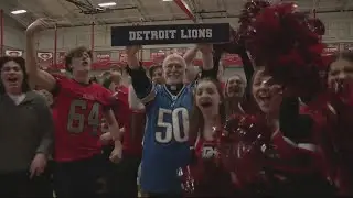 Aidan Hutchinson's high school alma mater Divine Child, celebrates Lions pick