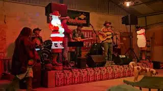 Jim Keaveny at the Frontier Roadhouse Honky Tonk Christmas. Terlingua Ranch, Texas 
