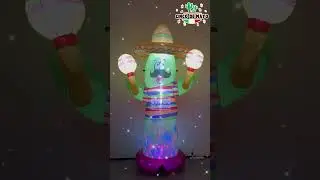🌵Let&rsquo;s Fiesta!🌮7FT Cinco de Mayo Inflatable Cactus with Taco Sombrero paly Maraca