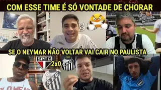 REAÇÕES dos SANTISTAS DESESPERADOS MEDO DE CAIR NO PAULISTA - SÃO PAULO 2X0 SANTOS