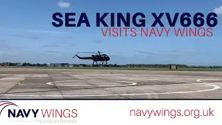 Sea King XV666 &lsquo;Damian&rsquo; visits Navy Wings