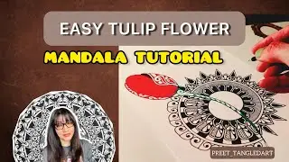 Mandala + Flower Combo Tutorial 🌷 | Relaxing Beginner Friendly Drawing