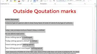 Find and replace a words list outside quotation marks with VBA