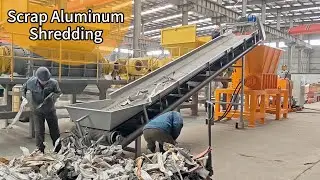 1600-Type Hydraulic Shredder Shredding Scrap Aluminum | Factory Test