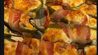 Stuffed Jalapenos with 3 cheeses and bacon