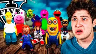 Me ENFRENTO a TODOS los PERSONAJES .EXE de GTA 5! 👻⚠️ (Mods)
