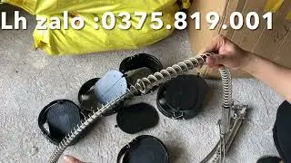 Bẫy lò xo dút dây Nhật bản Đk 18cm  cáp 4 li đánh địa hình khó, bẫy kẹp cứng bền dễ đánh,dây cáp đôi