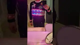 Christmas sweater with music LED light show