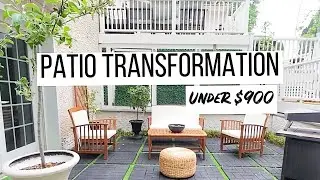 ТРАНСФОРМАЦИЯ ОТКРЫТОГО ПАТИО / МЕНЕЕ 900 ДОЛЛАРОВ / Ощущение курорта!