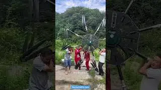 S400 Plus Cargo drone. Wokers are doing the magnetic compass calibration.