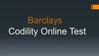 Barclays Online Codility Coding Test