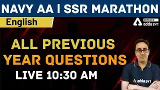 NAVY AA I SSR Marathon English | All Previous Year Questions #DefenceAdda247