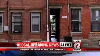 Chimney collapse at West End apartment building