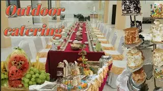 Outdoor catering party buffet and banquet setup photos!