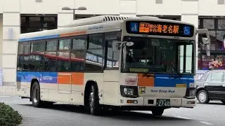 綾瀬営業所所属相鉄バス2760号車が海老名駅東口ロータリーを走行するシーン