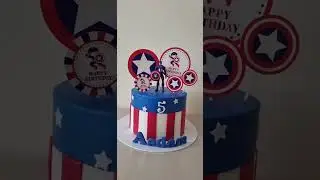 captain America cake 💙❤️