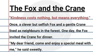 The Fox and the Crane Story with Quotations| Moral Stories