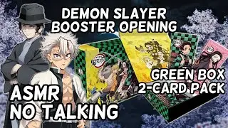 [ASMR] Green Box 2-Card Pack | Demon Slayer Booster Box Opening (No Talking)