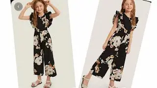9-10Year Baby Girl Jumpsuit Cutting & Stitching|| Kids Jumpsuit Design||Jumpsuit Tutorial
