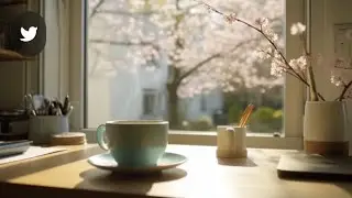 Happy March Spring Morning in Tokyo Office &mdash; Relax with Coffee &mdash; Work, Study, Unwind
