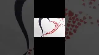 Heart wall painting ideas/Simple & easy wall painting ideas