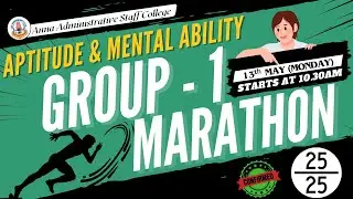 Complete Aptitude & Mental Ability in 1 Live Marathon Class | TNPSC Group 1 Prelims