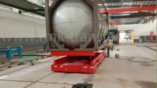 Electric transfer car with hydraulic lift and cross rail change