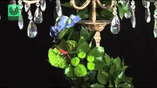 Castiçal com guirlanda de flores - por Tanus Saab