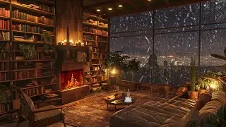 12 Hours | TapDaddy Radio  - cozy fireplace at night | smooth jazz over 90s hiphop 🎶