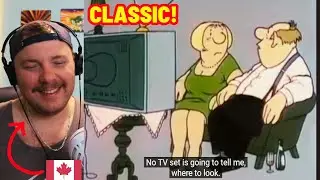 Canadian Reacts to Classic German Cartoon: Loriot - The Broken TV
