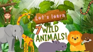 Wild Animals for Kids (Ep1) | fun adventure to learn 7 wild animals and counting | Kids vocabulary