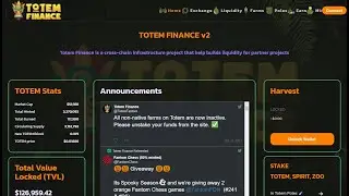Totem Finance - Next Generation Yield Farming and AMM on Fantom With Unique Rewards Lockup