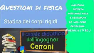Una lampada sospesa e sostenuta da una fune problema ( 19 )