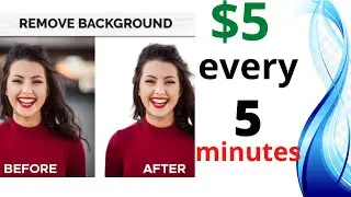 Get paid $5 every 5 minutes to remove image background for free (make money online)