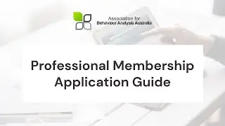 Professional Membership Application