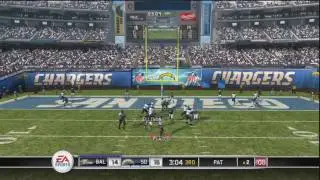 Madden 2010 Gameplay - Ravens vs. Chargers(HD)