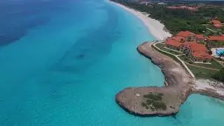 DJI Phantom 3 drone flying over Varadero beach, Cuba