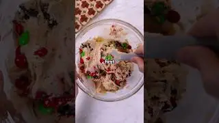 I baked the PERFECT holiday blondies packed with festive cheer!