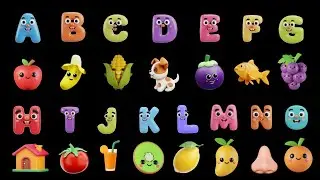Песня ABC | A is for Apple | Песня ABC для детей | Учим алфавит с фруктами и животными | Фонетика...