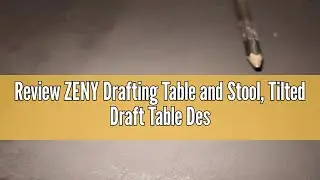 Review ZENY Drafting Table and Stool, Tilted Draft Table Desk w/Drawers, Artist Drawing Desk Craft T