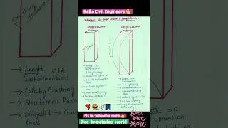 DIFFERENCE BETWEEN SHORT AND LONG COLUMN #civil #civilengineering #columns #shortcolumn #longcolumn