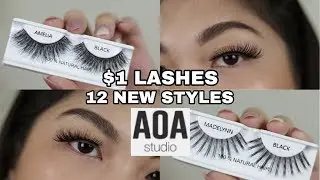 SHOPMISSA AOA $1 LASHES TRY ON | 12 NEW STYLES | 2018 LAUNCH